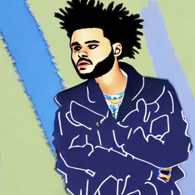 The Weeknd in the style of Henri Matisse     3